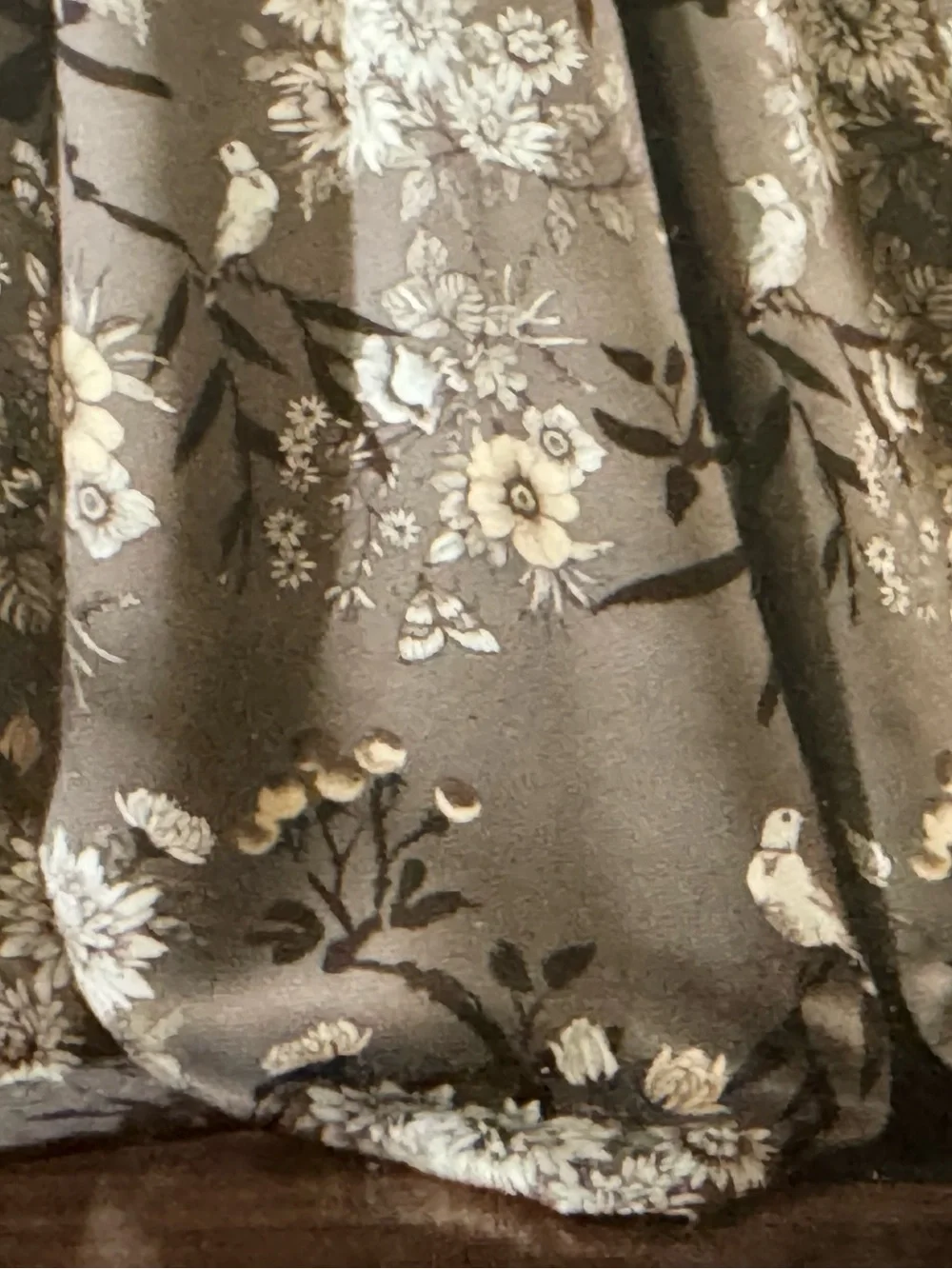 Botanical Garden Curtains Floral Bird Print Darkening Window Drapes 52
